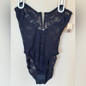 Elegant Black Lace Bodysuit